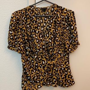 WHO WHAT WEAR printed top